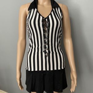 Roma Hollywood referee halter dress, size M/L